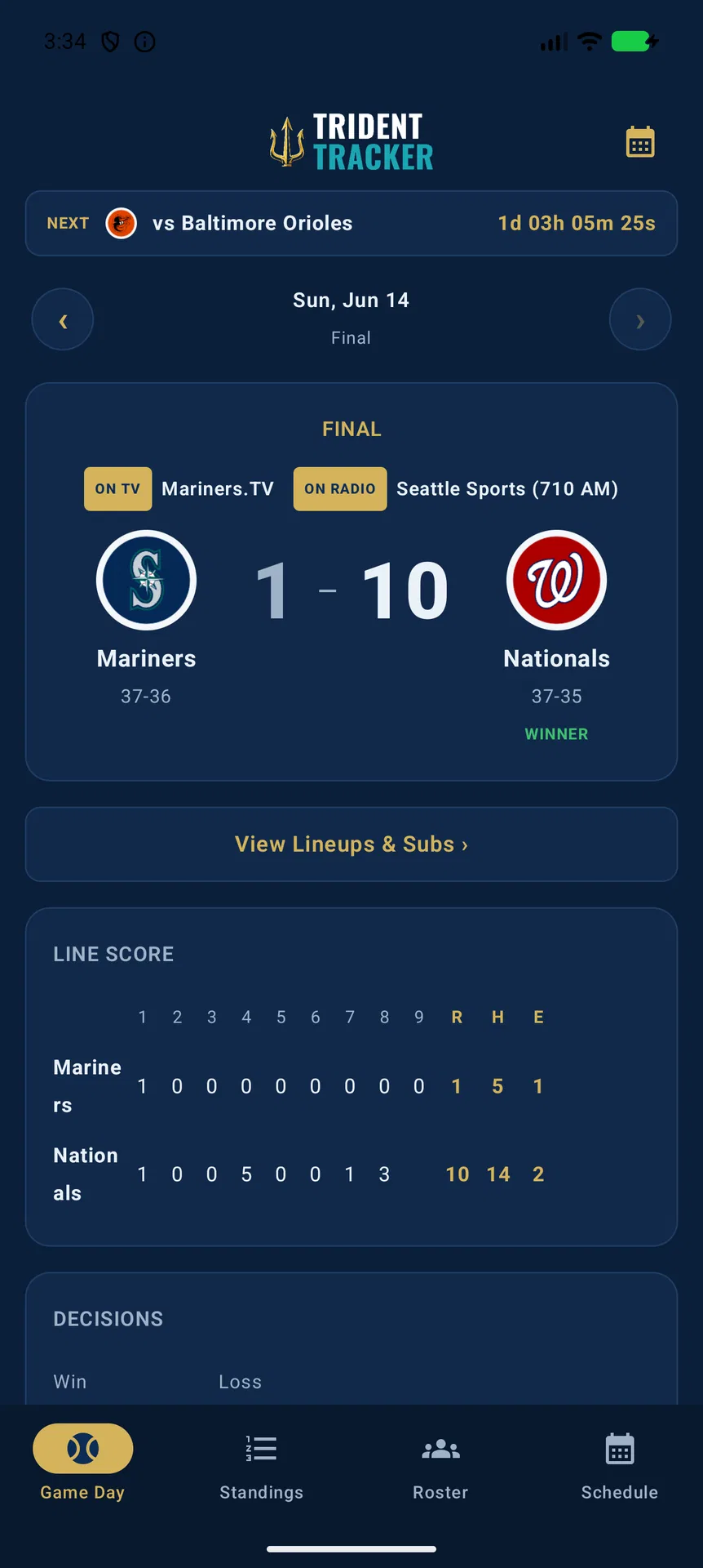 Trident Tracker screenshot